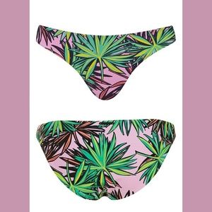 NWT Topshop w/Kendal & Klylie Palm Print Bikini Bottoms [SZ 10 US]‎